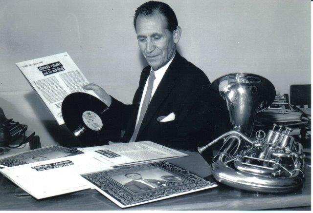 Leonard Falcone at his desk-1959
