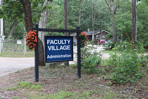 Faculty Village sign